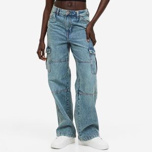 Denim Cargo Jeans
